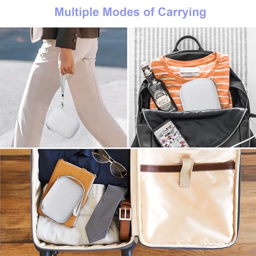 Canboc Carrying Case for Kodak PIXPRO FZ55/ FZ45 16MP Digital Camera, FZ45 Video Vlogging Camera Bag, Mesh Pocket fit Cable, SD Card, White (Case Only) - color: Small-White