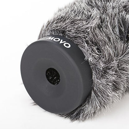 Movo WS-G270 Furry Rigid Windscreen for Microphones 18-23mm in Diameter and up to 10.6" (27cm) Long - Dark Gray - size: 10.6"