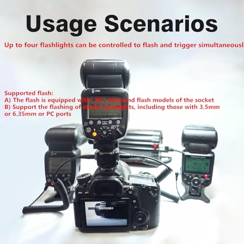 DY-T3C Set Style Multi-Functional hot Shoe Adapter, Single-Lens Reflex Camera Universal Flash Expansion Accessory/ Also Applicable Mini Camera Flash Height-Increasing Conversion Accessories - style: DY-T3C 1pcs + PC cable 3pcs