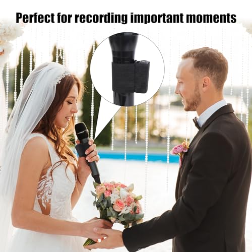 YOUSHARES Handheld Microphone Elastic Sleeve, Compatible with Attach DJI Mic 2 Wireless on Handheld Mic (Shure SM58, Behringer XM8500) for Clearer Audio for Weddings,Toasts,Interviews,DJ Hosting(2pcs) - color: Rode Elastic Sleeve_2