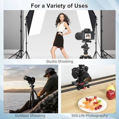 UTEBIT 40MM Metal Ball Head Camera Mount, with 1/4" Screw 3/8" Thread Mount | 360° Panoramic Tripod Head Camera with Quick Release Plate Metal Ball for Monopod, DSLR, Phone, Gopro, Black - style: 40mm Ball Head