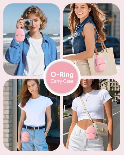 Soft Camera Case Compatible With Kodak Pixpro FZ45 FZ55 & Camkory FHD 1080p, Lightweight Digital Camera Carrying Case With Extra SD Cards Storage, Protective Travel Bag - Perfect Gifts, Pink - color: Pink