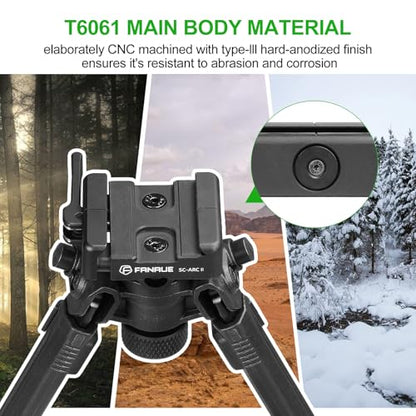 FANAUE ARCA-Swiss Bipod Adapter, ARCA-Swiss Quick Release, Arca Tripod Mount for Fanaue Tripod Heads