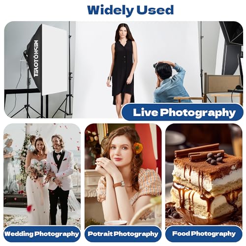 Photography Softboxes Kit with 6.6x10ft Backdrop Stands, 5 Tripod Stands, 3 Color Background Screen, Softbox with 85W Led Bulb, Photo Studio Equipment for Video Shoot, Product & Portrait