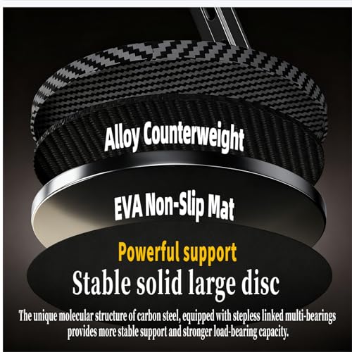 Adjustable Cell Phone Stand,360 Rotating Foldable Desktop | Cellphone Stand with Anti-Slip Base Portable Phone Holder for iPhone 17 16 15 14 13 Pro Max, All Smart Phones, iPad - color: Carbon fiber color