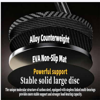 Adjustable Cell Phone Stand,360 Rotating Foldable Desktop | Cellphone Stand with Anti-Slip Base Portable Phone Holder for iPhone 17 16 15 14 13 Pro Max, All Smart Phones, iPad - color: Carbon fiber color