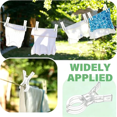 20 Pack Balloon Arch Clips, 3.5 Inch Heavy Duty Transparent Spring Clamps for Balloon Arch Kit, Clear Plastic Clips for Birthday Party Wedding Backdrop Decor, Photography Studio and Crafts (Clear)