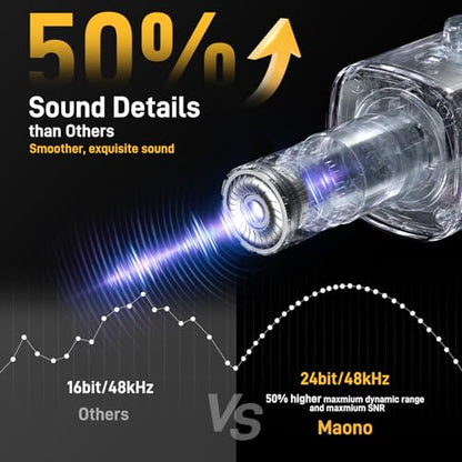 MAONO PD100X USB/XLR Dynamic Microphone for PC, Computer Mic for Gaming Streaming Podcasting, with Mute Button, RGB, Smart Software,Noise Reduction (Desktop Stand Version, RGB) - color: RGB, style: Desktop Stand Version