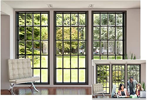 AOFOTO 15x10ft Business Office French Sash Window Backdrop Living Room Sofa Plant Photography Background Interior Casement Work at Home Modern Flat Furniture Apartment Decoration Residence Villa Props - size: 15x10ft