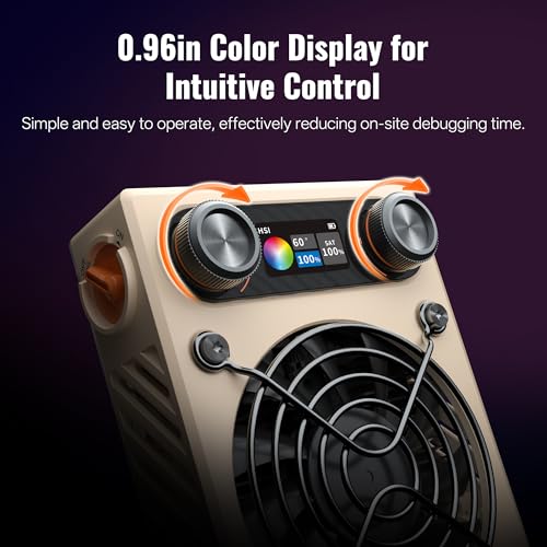 ZHIYUN FIVERAY M60 Ultra RGB Video Light 60W Portable Outdoor Fill Handheld Light 430g DSLR Camera Light with Cold Shoe Photography Light Setup for YouTube TK APP Control 2500K~10000K