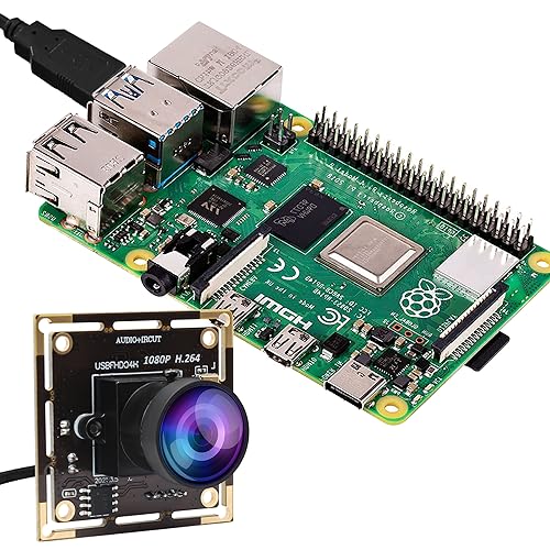 ELP 170degree Fisheye Raspberry Pi 1080P H.264 Microphone PC Web USB Security Camera for Laptop Wide Angle Mini UVC USB2.0 Video Audio Webcam Board 2MP CMOS AR0330 Lightburn Laser Camera for Computer - size: 170degree lens