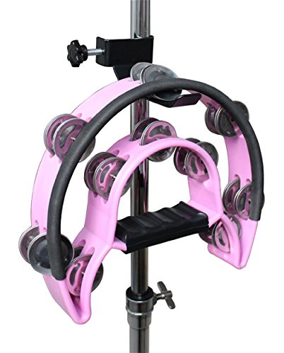 Black Headphone Headset Tambourine Holder Hanger Clip Stand for Microphone/Musical Stand