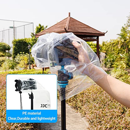 2 Pack Camera Rain Cover Clear Sleeve Protector for Sony A7RVI A7R V A7 IV A7S III II A6700 A6600 A6500 A6400 A6300 A6100 A6000 A7C Nikon Z8 Z5 Z50 Z30 Z7 Z6 II D780 D7500 D5600 D3500 P1000 Canon R6V - color: for Most Camera