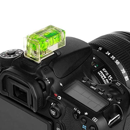 Anwenk Hot Shoe Level Camera Bubble Level Hot Shoe Spirit Level Hot Shoe Cover (Includes 2 Axis Bubble Level and 1 Axis Hot Shoe Cover) Combo Pack
