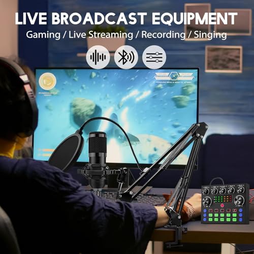 ALSO GO Podcast Equipment Bundle, Podcast Microphone Bundle with BM-800 Microphone & V8s Sound Card, Recording Studio Equipment for Singing, Gaming, Live Streaming and YouTube Tiktok - size: 1*BM800 Microphone