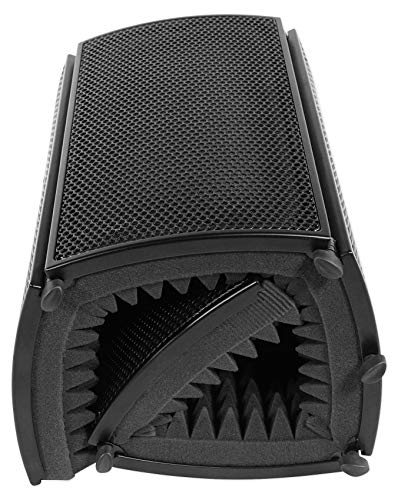 Rockville ROCKSHIELD 3 Large Studio Mic Isolation Shield, Sound Dampening | Acoustic Foam, 5-Panel, Stand Mountable, Desktop Use, Steel Frame, Foldable, Vented Back Plate, 5/8 Adapter, Tripod Base