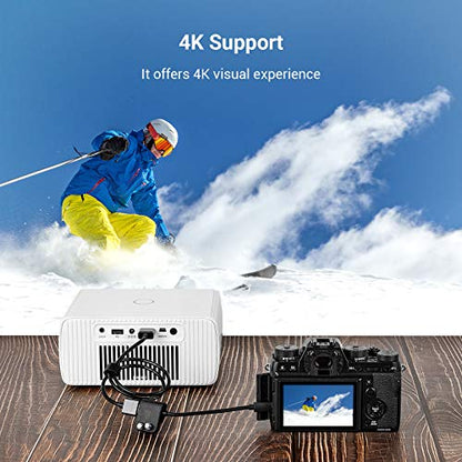 SMALLRIG Ultra Slim 4K Adapter Cable (D to A), Micro-Sized Ports Male to Full-Sized Ports Female, 4K@60HZ, for Sony A7R IV A7RIII A7III A7II A7RII / for Fujifilm X-T2 X-T3-3021 - style: D to A（10cm）