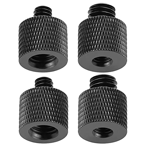 Camera Screw 1/4 Female to 3/8 Male Adapter, 3/8 Female to 1/4 Male Adapter 4 Pcs Thread Screw for Mic Stand, Tripod & Camera — 1/4-20 & 3/8-16 Male to Female