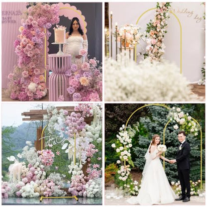 6 FT Metal Arch Backdrop Stand, Wedding Arch Frame for Parties, Birthday, Baby Shower, Graduation, Wedding, Bridal Shower, Arch Decoration of Garden, Floral, Balloon - size: 6FT-N