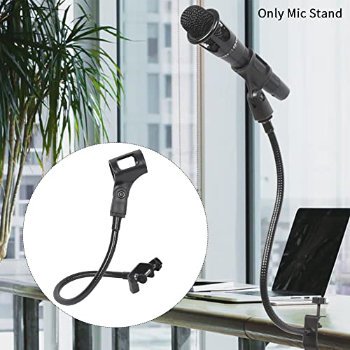 Saycker 360 Degree Flexible Gooseneck Microphone Stand Adjustable Desk Mic Boom Arm Stand with Clip(Black)