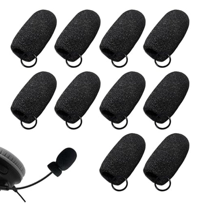 General Aviation Headset Pilot Headphone Headphone Mic Covers Foam with Rings(10Pack)