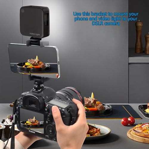 Suptig Adjustable Power Bank Holder with 2 Cold Shoe Mount for Camera Rig, Phone Mount.