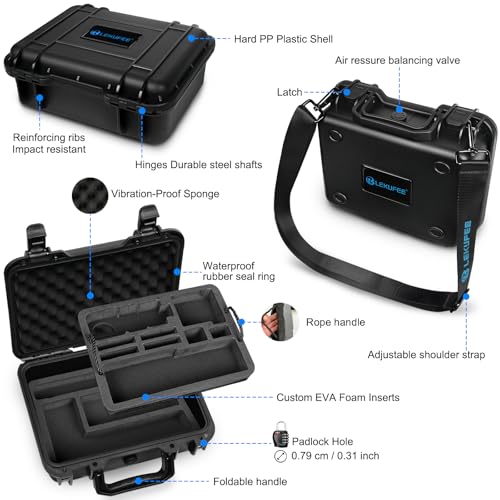 Lekufee Waterproof Carrying Case for Insta360 X5, Insta360 X4 Air, Insta360 X4, Insta360 X3 Camera and Other Accessories(Case Only)