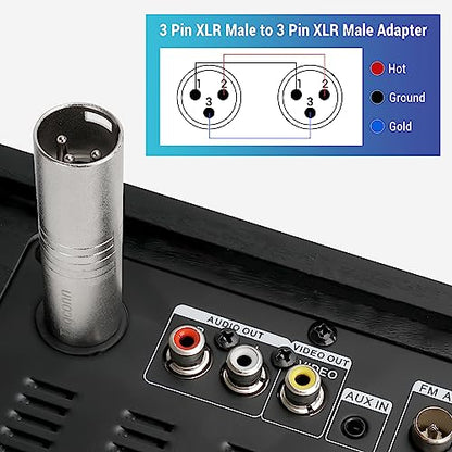 XLR Male to Male Adapter 4 Pack，3-Pin XLR Gender Changer Connector, Compatible with Mixer, Microphone, Power Amplifier - color: XLR (Male to Male), size: 4 Pack