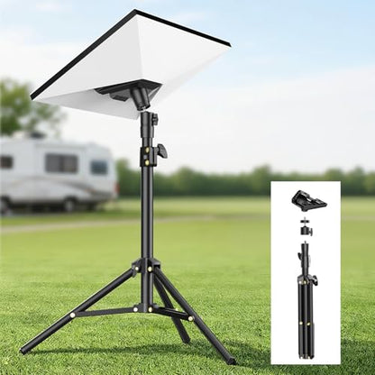 Starlink Mini Tripod Mount with Adapter - Height Adjustable & 360° Tilt, Compatible with Starlink Mini Terminal, Portable Sturdy Stand for RV Camping & Outdoor Use - color: Matte Black