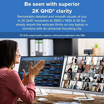 Creative Live! Cam Sync V3 2K QHD USB Webcam with 4X Digital Zoom (4 Zoom Modes from Wide Angle to Narrow Portrait View), Privacy Lens, 2 Mics, for PC and Mac… - style: 2K QHD with SmartComms Kit