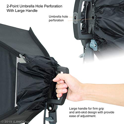 LINCO Lincostore 2000 Watt Photo Studio Lighting Kit with 3 Color Muslin Backdrop Stand Photography Flora X Fluorescent 4-Socket Light Bank and Auto Pop-Up Softbox - Only Takes 3 Seconds to Set-up