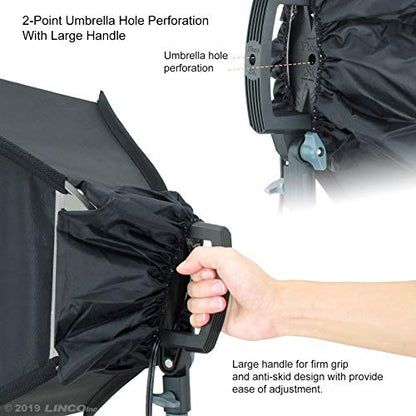 LINCO Lincostore 2000 Watt Photo Studio Lighting Kit with 3 Color Muslin Backdrop Stand Photography Flora X Fluorescent 4-Socket Light Bank and Auto Pop-Up Softbox - Only Takes 3 Seconds to Set-up