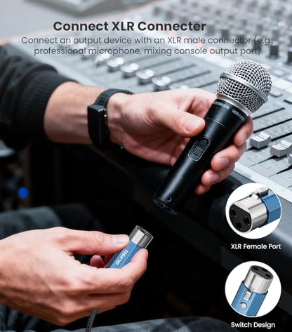 Tisino XLR Female to 3.5mm Stereo Jack Adapter - 3.3FT, Balanced Audio Converter XLR and 1/8 inch TRS Mini Jack Cables for Audio Interface, Mixing Console, Camera - size: 1 m/3.3 FT, style: XLR F to 3.5mm TRS F