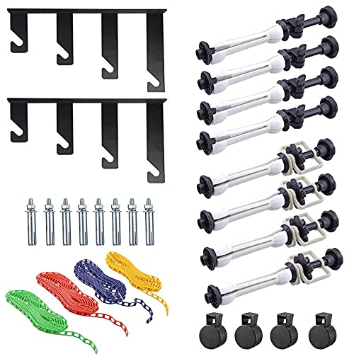 Photography Backdrop Wall Mount Roller System 4 Support Rollers, Manual Photo Background Ceiling Holder, Including 2 Four-fold Hooks, 8 Expand Bars, 4 Chains, for Home Studio Live Shooting - color: 4 Support Rollers