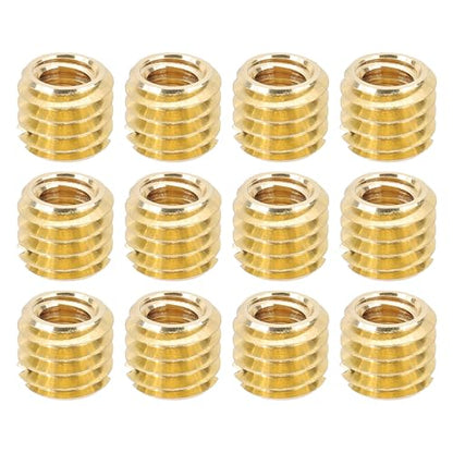 PATIKIL 1/4" Female to 3/8" Male Convert Screws Adapter, 12 Pcs Tripod Thread Adapter Mount for Camera Monopod Video DSLR SLR Mic Stand, Gold