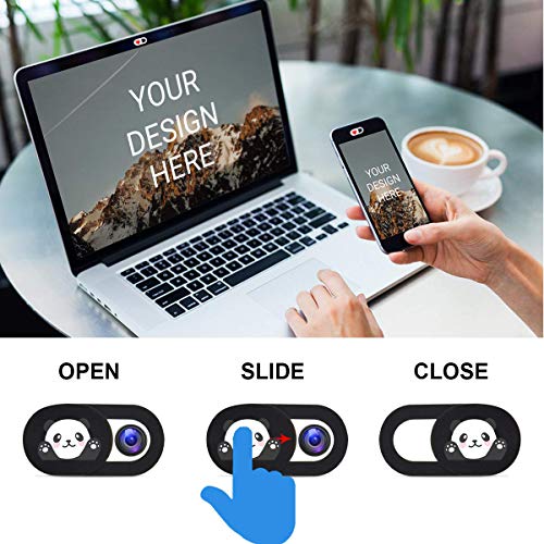 Laptop Camera Cover Slide 3 Pack Ultra Thin Slide Laptop Camera Cover for Echo Show, Computer, Tablet, Chromebook, PC - Panda - color: Panda 3