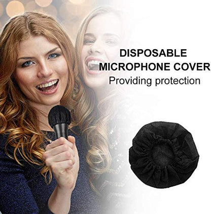 200 Pcs Disposable Microphone, Non-Woven Fabric, USB Connector, for Karaoke, Press Conferences, Recording Rooms