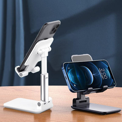 Meetuo 2 Pcs Cell Phone Stand for Desk, Adjustable & Foldable Phone Holder | Adjustable Angle Height, Fully Foldable&Portable, Compatible with iPhone 17/16/15/14/13/12/Smartphones - color: Black+White