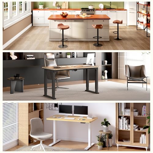 FLEXISPOT Whole Piece 55"x28" Desktop 1" Thickness Height Adjustable Desk Rectangular Tabletop Maple Board (55INCH Maple Top) - color: Maple, size: 55x28"
