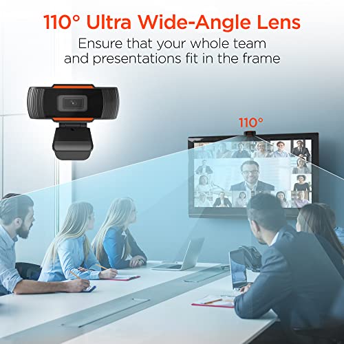 HyperGear HyperStream 1080P Webcam for PC and Laptop - USB HD Web Cam for Desktop Computer Camera, Streaming Camera for PC, Wide Angle External Webcam with Microphone for Gaming or Video Conference
