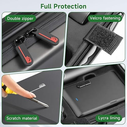 STARTRC VCR Carry Case for Insta360 ACE Pro/Ace Pro 2 Xplorer Grip Pro Flash Print Bundle Accessories Hard Storage Travel Bag extension Cage for Insta 360 Mini 2-in-1 Tripod/114cm Selfie Stick