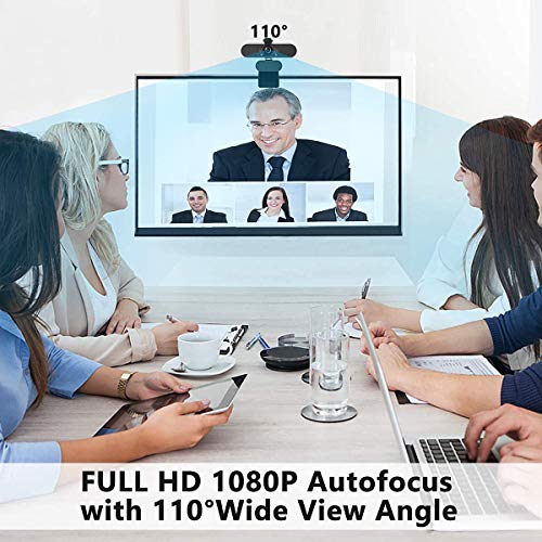 1080P Webcam with Microphone & Privacy Cover, Web Cam USB Camera, Computer HD Streaming Webcam for PC Desktop & Laptop w/Mic, Wide Angle Lens & Large Sensor for Superior Low Light