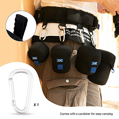 JJC Water Resistant Neoprene Camera Lens Pouch Case, Fold-Over Lens Bag for Mirrorless Lenses Up to 2.6 x 3.1(D X H) for Canon RF 50mm f/1.8, Sony FE 55mm f/1.8, Sigma 56mm f/1.4 etc. - size: 2.6 x 3.1"