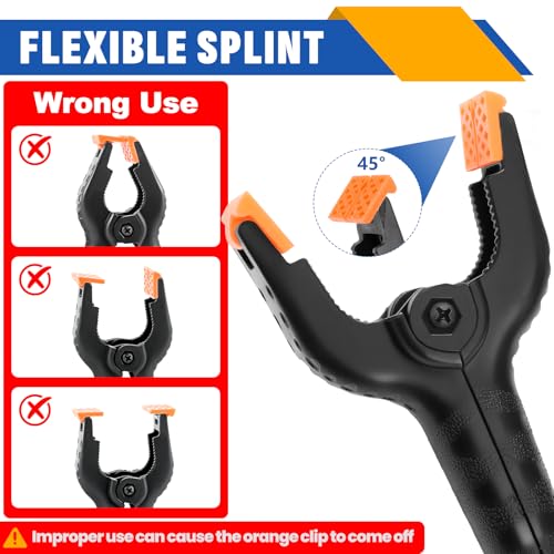 40 Pack 4.5 inch Plastic Spring Clamps, Black Heavy Duty Clips, Backdrop Clips, Woodworking Clamps, Plastic Clamps for Crafts, Backdrop Stand, Woodworking, Photography - size: 4.5in-40P