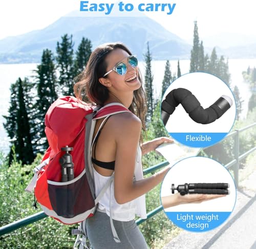 Acuvar 6.5” Flexible Tripod for Phone & Small Cameras – Bendable Mini Tripod for iPhone, Android, Vlogging & Travel - style: Tripod Only