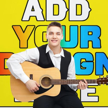 Custom Photography Cloth Design Your Own Photo Logo Text Personalized Backdrops Non-Reflective Photoshoot Background Screen Portrait Studio Photobooth Drops 56 X 79 Inches, Bright Yellow - color: Bright Yellow, size: 56"×79"