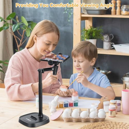 UTEBIT Phone Stand for Desk, 11.8''-17.7'' | Adjustable, Tablet Phone Holder