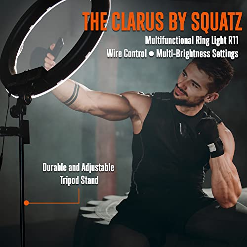 SQUATZ 11’’ LED 12W Selfie Ring Light with Wired Control, 3 Color Modes, 10 Brightness Levels, Tripod Stand with 6 Sections, Phone Holder, Adjustable Brightness Levels for Influencers, YouTube, TikTok