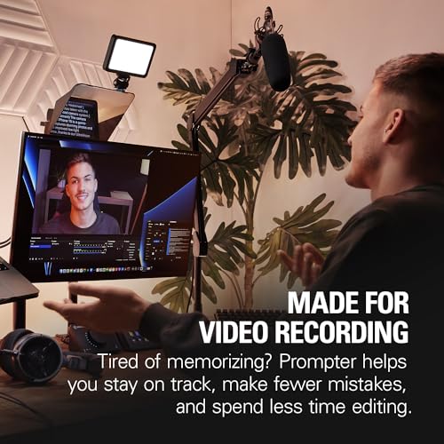 Elgato Prompter Camera Set - Premium Teleprompter with Full HD Webcam, HDR Enabled, Perfect for Streaming, Presenting, Video Calls, Compatible with OBS, Zoom, Teams, and More, Works with PC/Mac