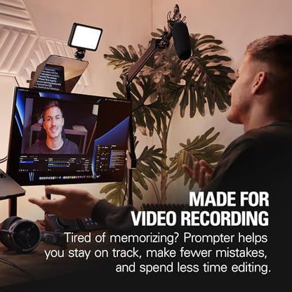 Elgato Prompter Camera Set - Premium Teleprompter with Full HD Webcam, HDR Enabled, Perfect for Streaming, Presenting, Video Calls, Compatible with OBS, Zoom, Teams, and More, Works with PC/Mac